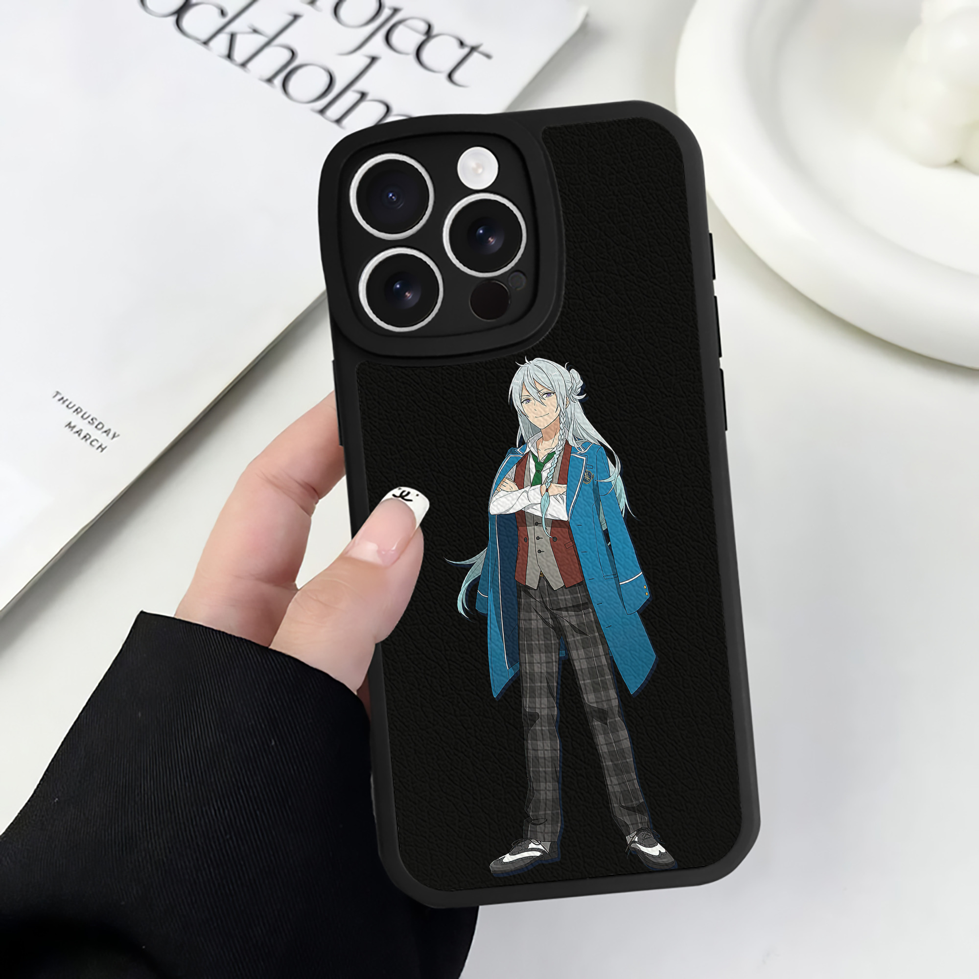 （画像用） あんさんぶるスターズ! Ensemble Stars 【iPhone 16シリーズ対応】シリコンスマホケース（レザー調） 材質：シリコン